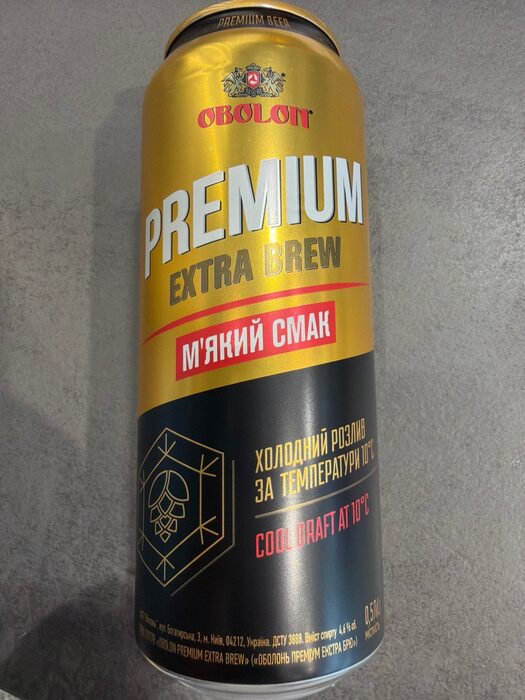 Bier Obolon Premium Extra Brew 4,6% 0,5l.
